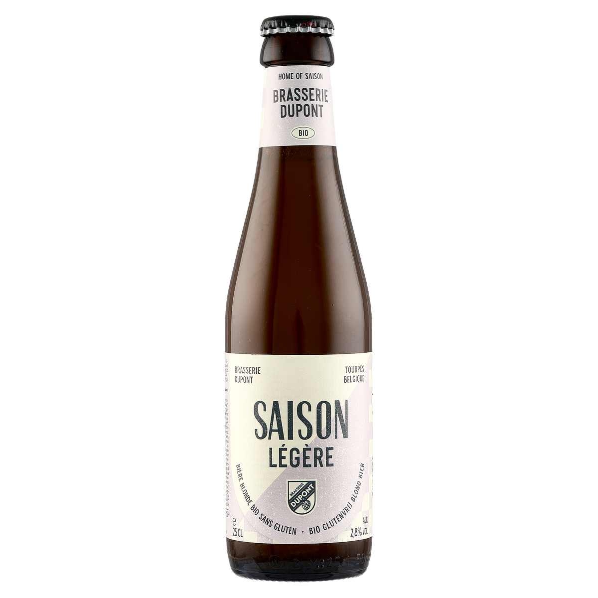 5410702000454 Saison Légère 25cl - Packshot officiel bouteille haute définition Brasserie Dupont